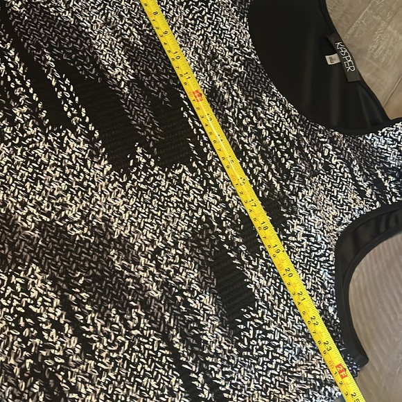 Kasper sleeveless top, black and grey with silver threads running throughout. - Picture 8 of 8